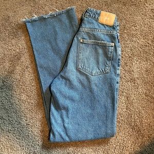 Zara full length ripped jeans